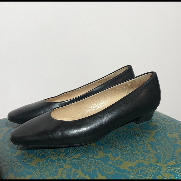 Prada Shoes - Prada black leather low heel shoes